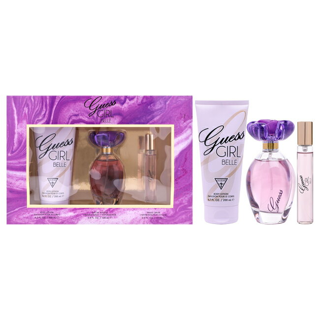 Guess Girl Belle by Guess for Women - 3 Pc Gift Set 3.4oz EDT Spray , 0.5oz EDT ...