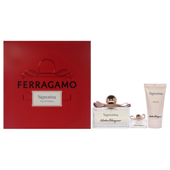 Signorina by Salvatore Ferragamo for Women - 3 Pc Gift Set 3.4oz EDP Spray, 0.17...