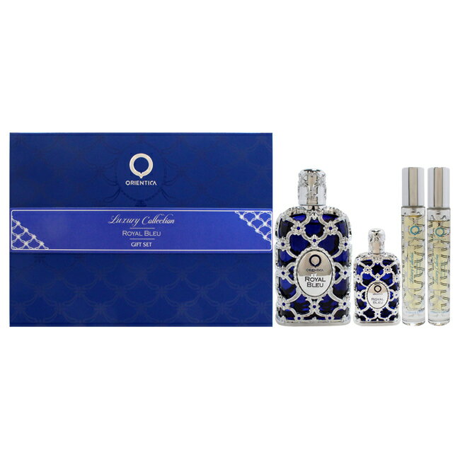 Royal Bleu by Orientica for Unisex - 4 Pc Gift Set 2.7oz EDP Spray, 2 x 10ml EDP...
