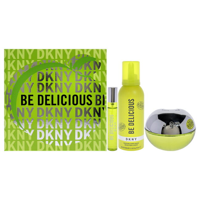 DKNY Be Delicious by Donna Karan for Women - 3 Pc Gift Set 3.4oz EDP Spray, 0.5o...