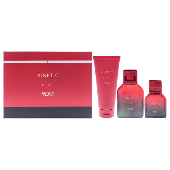 Kinetic by Tumi for Men - 3 Pc Gift Set 3.4oz EDP Spray, 1oz EDP Spray, 6.7oz Bo...