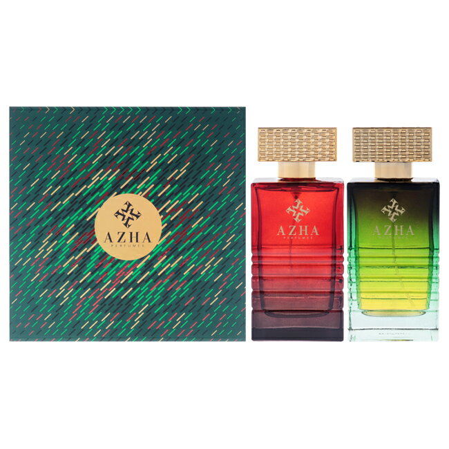 Azha Perfume Set by Azha for Men - 2 Pc Gift Set 3.3oz Amber Malaky EDP Spray, 3.3oz Taj Al Oud ..