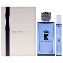 K by Dolce and Gabbana for Men - 2 Pc Gift Set 3.3oz EDP Spray, 0.33oz EDP Spray (Mini)