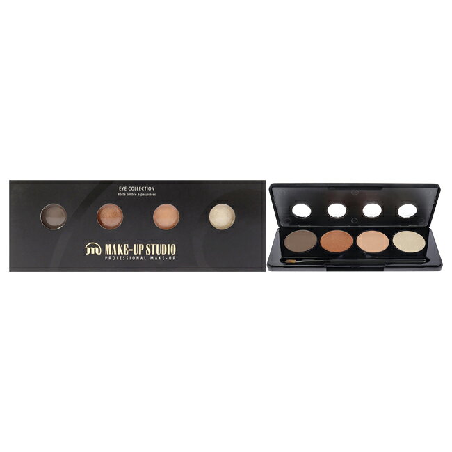 Make-up Studio Amsterdam Eyeshadow palettes with four wonderful colours that match each other perfectly. Create your own professional look. The palettes are filled with four strongly pigmented colours of eyeshadow and a brush.Make-up Studio Amsterdam Eyeshadow palettes with four wonderful colours that match each other perfectly. Create your own professional look. The palettes are filled with four strongly pigmented colours of eyeshadow and a brush.