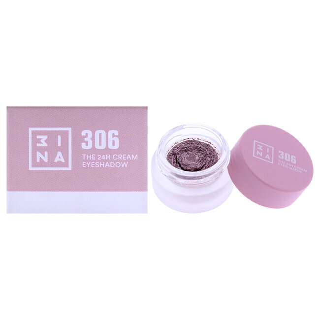 エントリーでポイント5倍 The 24H Cream Eyeshadow - 306 Light Mauve Pink Sparkly by 3INA for Women - 0.1 oz Eye Shadow