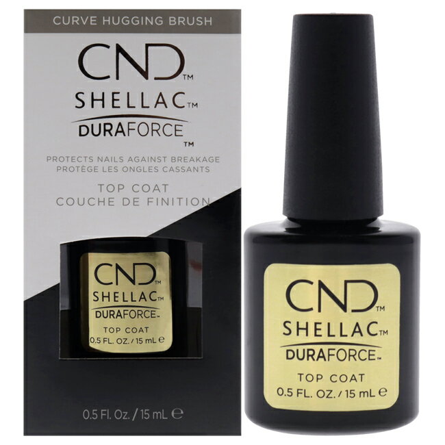 エントリーでポイント5倍 Shellac Nail Color - Duraforce Top Coat by CND for Women - 0.5 oz Nail Polish