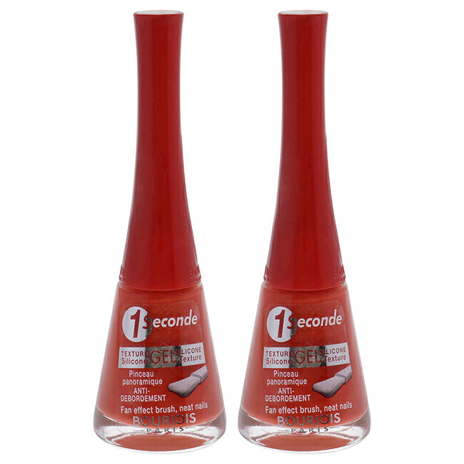  1 Seconde - 10 Rouge Poppy by Bourjois for Women - 0.3 oz Nail Polish - Pack of 2