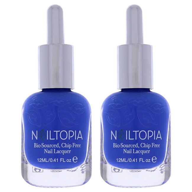 【正規品】【送料無料】 Bio-Sourced Chip Free Nail Lacquer - Indigo To Ibiza by Nailtopia for Women - 0.41 oz Nail Polish - Pack of 2
