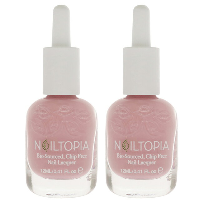 Bio-Sourced Chip Free Nail Lacquer - Uptown Girl by Nailtopia for Women - 0.41 oz Nail Polish - Pack of 2