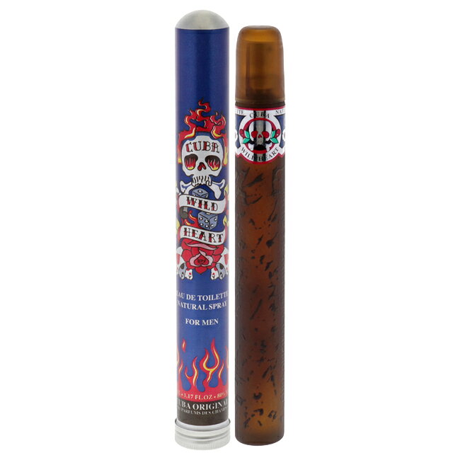 【正規品】【送料無料】 Cuba Wild Heart by Cuba for Men - 1.17 oz EDT Spray