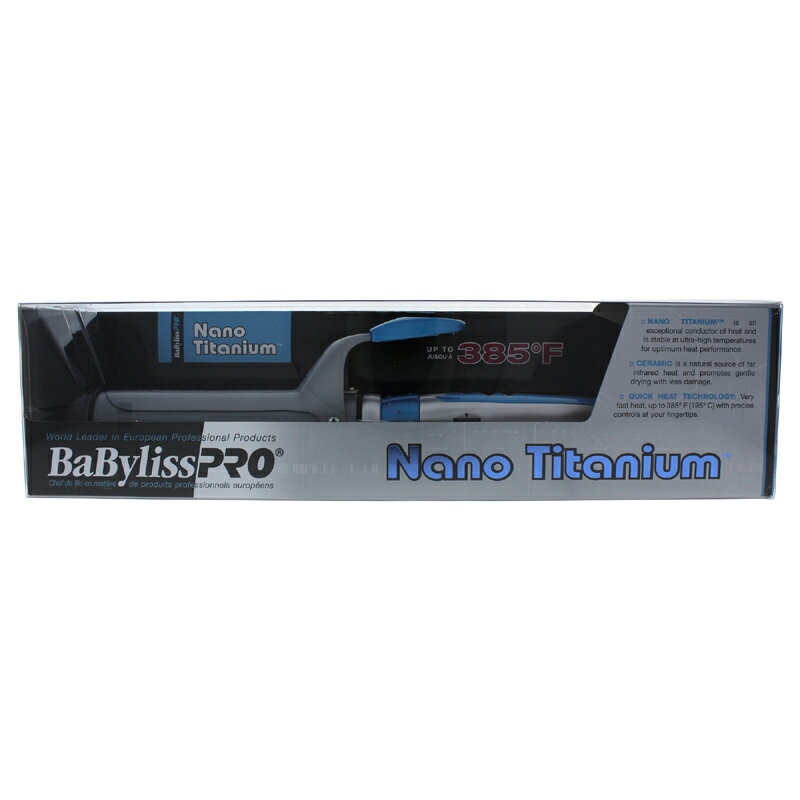 【正規品】【送料無料】 BaBylissPRO Nano Titanium And Ceramic Curling Iron - Model BNT125SC - Grey/Blue 1.25Inch ベビリスプロ ナノチタン セラミック カーリング アイアン 【海外直送】