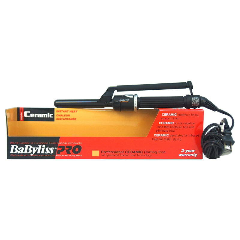 【正規品】【送料無料】 BaBylissPRO Babyliss PRO Professional Ceramic Curling Iron - Model BABC75MC - Black 19mm ベビリスプロ プロフェッショナル セラミック カーリング アイアン 【海外直送】