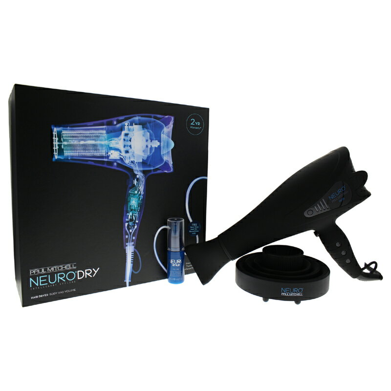 【正規品】【送料無料】【Paul Mitchell】Neuro Dry Hair Dryer - Model # NDNAS - Black1Pc神経ドライヘアドライヤー - モデル＃NDNAS - ブラック【海外直送】