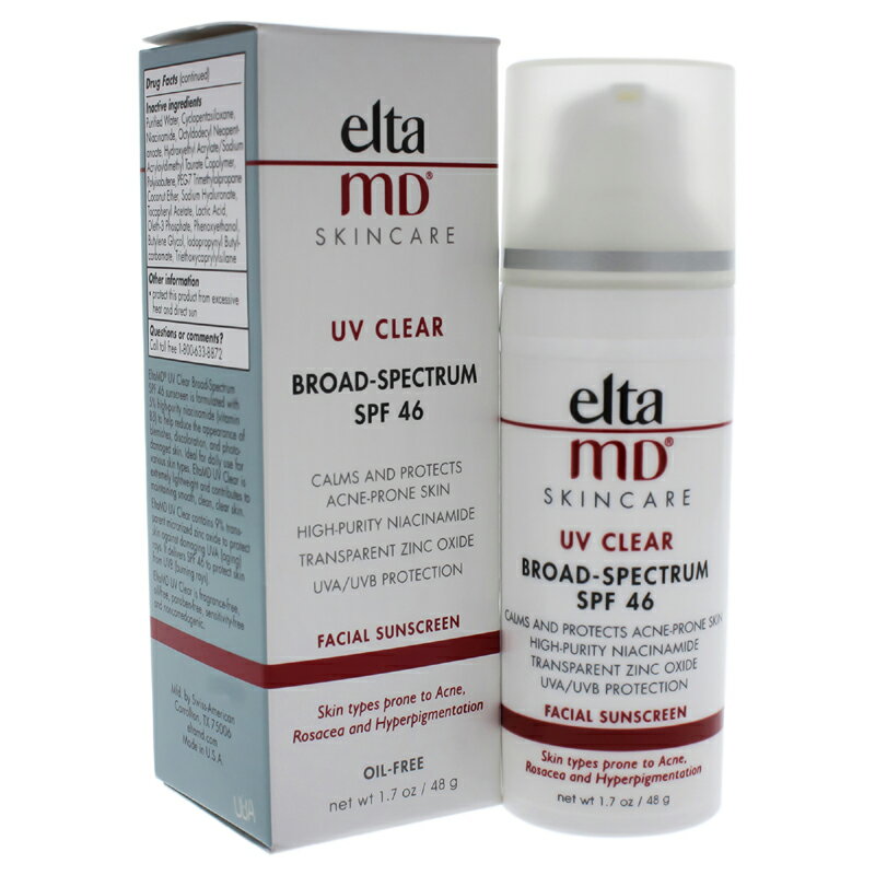 【正規品】【送料無料】【EltaMD】UV Clear Broad-Spectrum SPF 461.7ozUVクリア広域スペクトルSPF 46【海外直送】