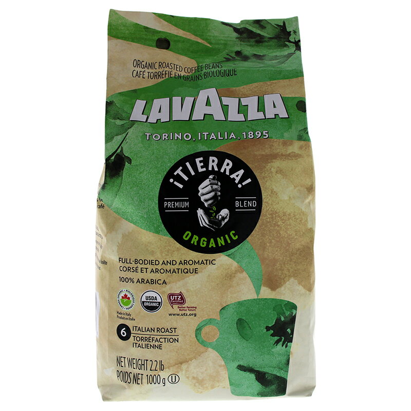 【正規品】【送料無料】 Lavazza Tierra Organic Roast Whole Bean Coffee 35.2oz