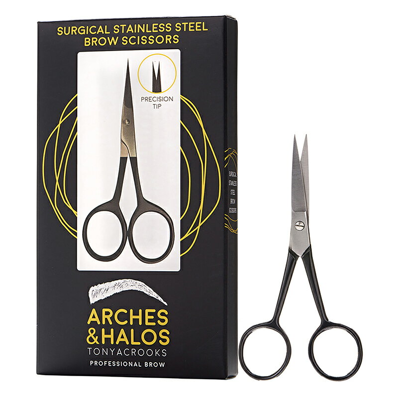 楽天Swish Pop【正規品】【送料無料】 Arches and Halos Surgical Stainless Steel Eyebrow Scissors 1Pc アーチ アンド ハロ ステンレス はさみ 【海外直送】