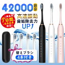 電動歯ブラシ 音波ブラシ 替えブラシ4本付き usb充電式 6モード 防水 高速振動 除菌 歯石除去 歯垢除去 歯磨き 歯間
