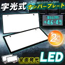字光式ナンバープレート 2枚セット LEDパネル led 車検対応 12V 24V 全面発光 字光 高輝度 照明器具 軽自動車 普通車 防水 夜間