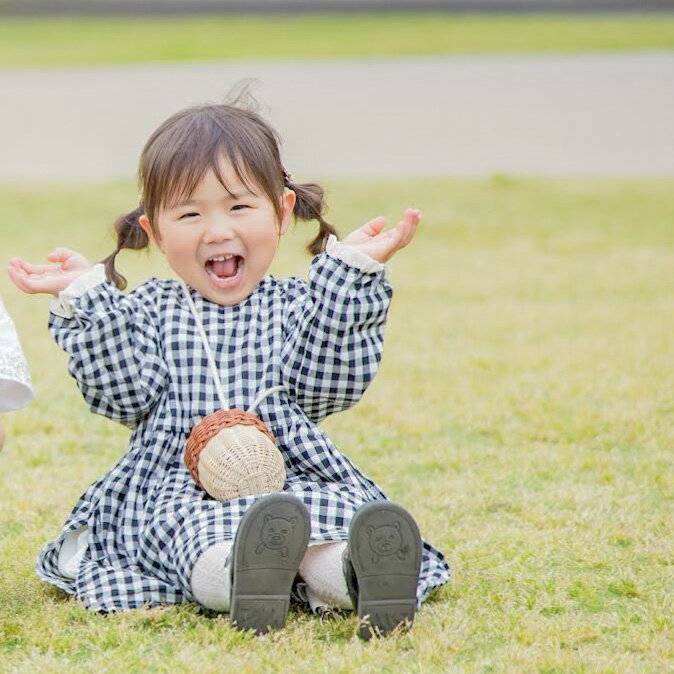 MACON どんぐりポシェット カゴバッグ ポシェット 女の子 男の子 キッズ 子供 柳 ラタン　handmade　willow pochette 