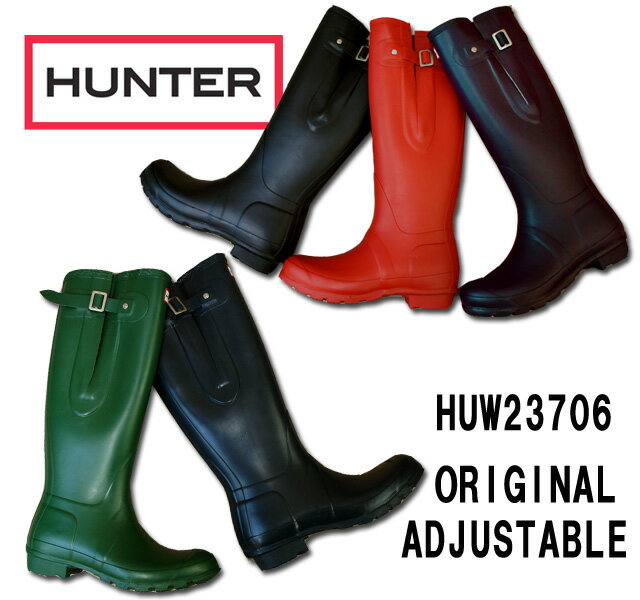 _ő500~OFFN[|L^ n^[ C IWi AWX^u HUW23706 HUNTER ORIGINAL ADJUSTABLE YEfB[XBLACKEAUBERGINEECHOCOLATEEDARKOLIVEEFUCHSIAEGREEN NAVYERED Cu[c RAIN BOOT O