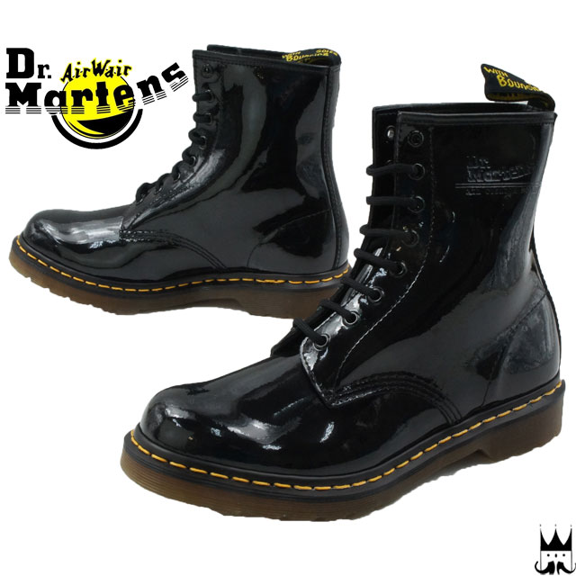 【返品交換送料無料】 あす楽 ドクターマーチン Dr.Martens 1460W 11821011 メンズ カジュアル ブーツ 8ホールブーツ レースアップ ブラック PATENT LAMPER |6