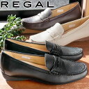 \ポイント8倍/リーガル レディース モカシン 疲れない スリッポン 本革 レザー ドライビングシューズ 履きやすい ローファー 痛くない フラットシューズ 歩...