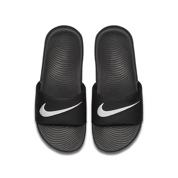 ナイキ NIKE カワ スライド(GS/PS) キッズ ジュニア レディース シャワーサンダル 819352 001 ブラック/ホワイト 黒 【あす楽】evid o-sg 【s】