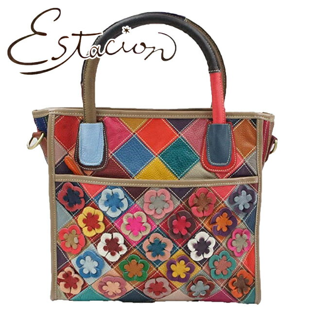 送料無料 最強配送 エスタシオン Estacion レディース トートバッグ 2way 本革 793 エスニック ショルダー ハンドバッグ dive