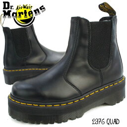 ドクターマーチン ブーツ（レディース） 【返品交換送料無料】ドクターマーチン Dr.Martens 2976 QUAD サイドゴアブーツ レディース 24687001 チェルシーブーツ ショートブーツ レザーブーツ 厚底 ブラック あす楽 evid