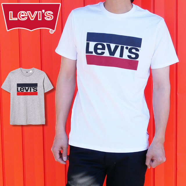 LEVI 039 S リーバイス メンズ レディース 39636 スポーツインスピレーション ロゴグラフィックTシャツ 半袖 プリントTシャツ クルーネック 丸首 カットソー ショートスリーブ トップス アメカジ ホワイト グレー 白 灰 evid2 メール便送料無料