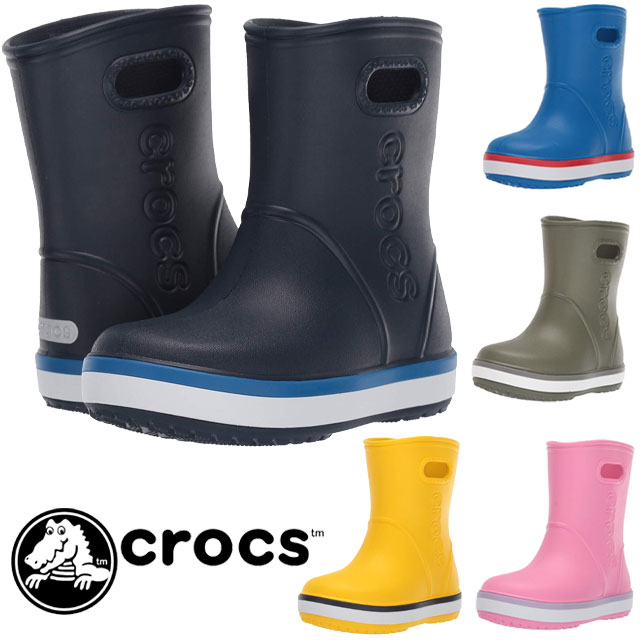 【あす楽】レインブーツ キッズ レインシューズ クロックス crocs 男の子 女の子 子供靴 ジュニア 205827 クロックバンド k 子供靴 長靴 evid /- |3