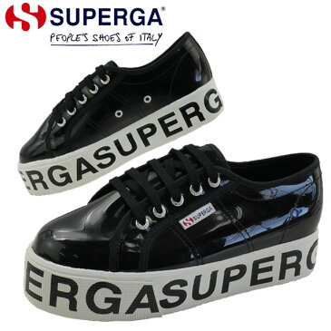 【送料無料】スペルガ SUPERGA スニーカー レディース 2790 COTTRANSPLETTERINGW ローカット 厚底 プラットフォーム カジュアルシューズ ブラック 黒 靴 S00GT80 evid