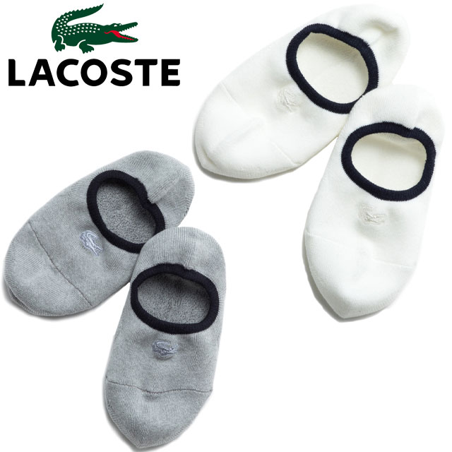 【あす楽】ラコステ LACOSTE 靴下 レディース LGW0168 パイル スニカー丈ソックス スニーカーソックス アンクル丈 ショートソックス くるぶし くつ下 総パイル ワニ スポーツ テニス ホワイト グレー 白 灰 日本製 evid