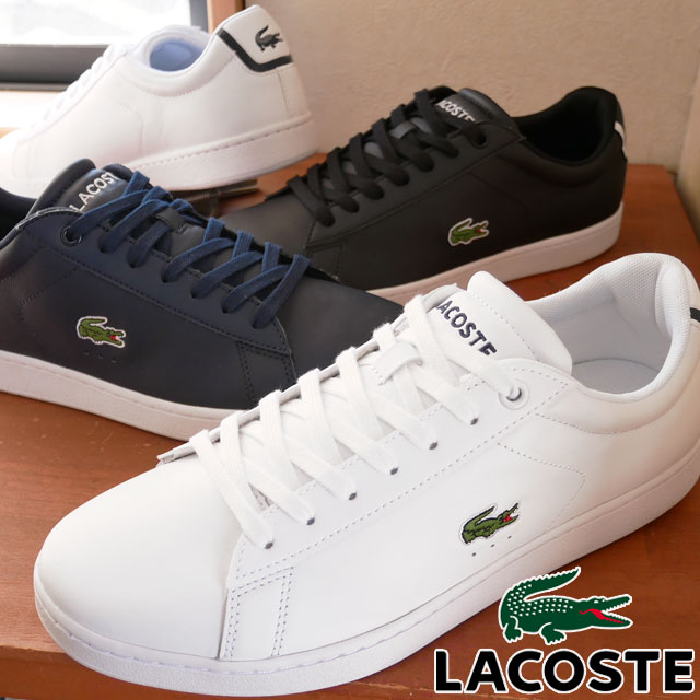 【あす楽】 ラコステ LACOSTE メンズ スニーカー カーナビー EVO BL 1 カジュアルシューズ ローカット レザースニーカー 靴 001 ホワイト 白 024 ブラック 黒 003 ネイビー SPM1002 【送料無料】 evid