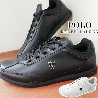 【ポイント7倍】ポロ ラルフローレン POLO RALPH LAUREN メンズ スニーカー アーバインロウ ローカット レザースニーカー 本革 カジュアルシューズ ワイズD 靴 ブラック 黒 ホワイト RD38 送料無料 あす楽 evid