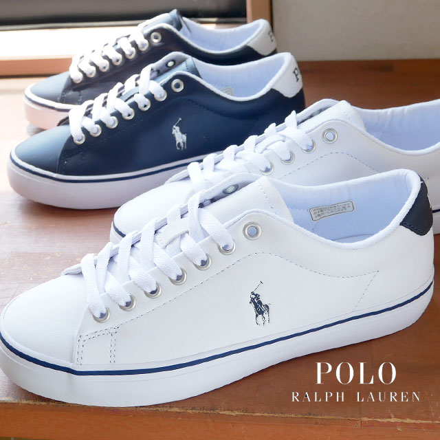 【あす楽】 ポロ ラルフローレン POLO RALPH LAUREN レディース スニーカー ロングウッド ローカット レザースニーカー 本革 カジュアルシューズ 靴 P73S ホワイトネイビー 白 ネイビーホワイト 【送料無料】 evid