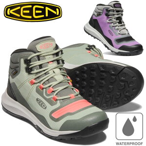 【送料無料】キーン KEEN レディース トレッキングシューズ テンポ フレックス ミッド ウォータープルーフ 防水 ハイキングシューズ ウォータープルーフ スニーカー アウトドア 靴 1024845 グレー 1024846 アフリカンバイオレット evid m-sg