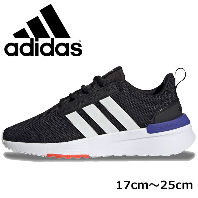 ＼ポイント7倍／アディダス adidas 男の子 女の子 子供靴 キッズ ジュニア スニーカー アディレーサー TR21 K ローカット トレーニングシューズ 紐靴 H04211 コアブラック/フットウェアホワイト 黒/白 送料無料 あす楽 ≪11000円 福袋対象商品≫ evid 5