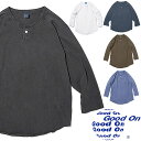 グッドオン Good On メンズ レディース ワンボタンベースボールTシャツ GOLT1505P 1505C ラグランスリーブ カットソー 丸首 七分袖 トッ...
