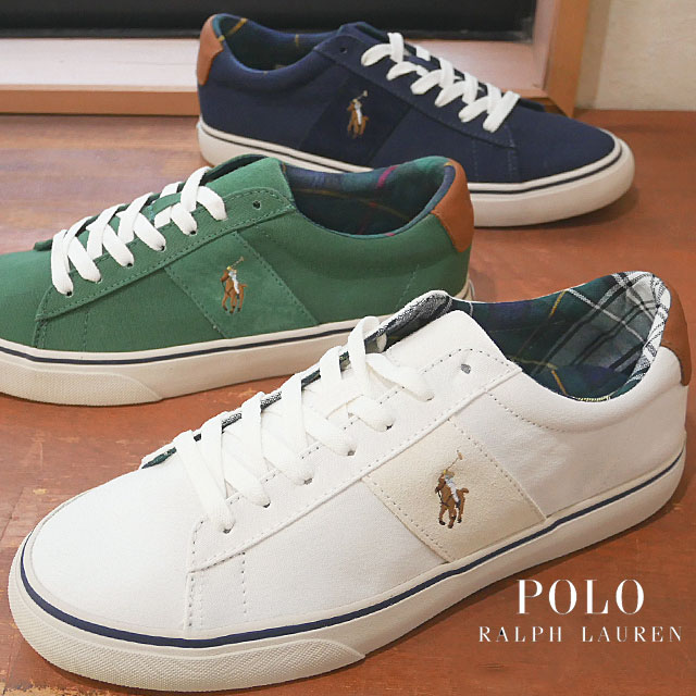 【あす楽】 ポロ ラルフローレン POLO RALPH LAUREN メンズ スニーカー セイヤー-SK-VLC ローカット キャンバススニーカー 靴 カジュアルシューズ RD70 ホワイト 白 グリーン ネイビー 【送料無料】 evid 【s】