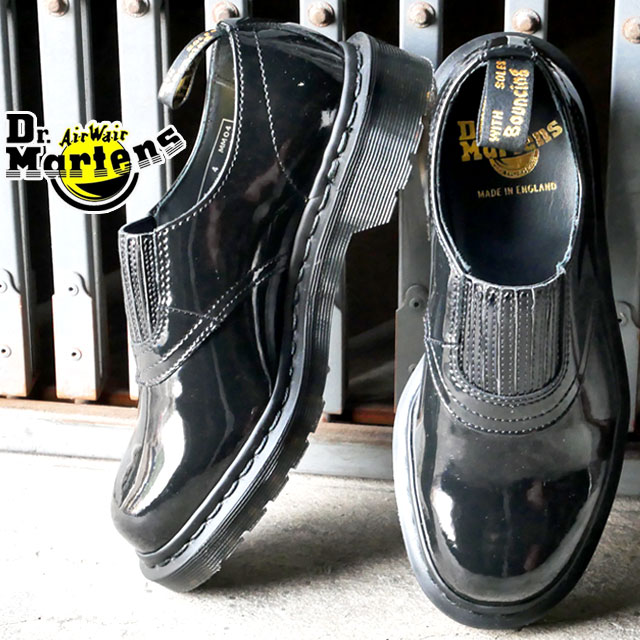 ドクターマーチン Dr.Martens メンズ レディース スリッポン 1461 SO スリップ オン シューズ ローカット カジュアルシューズ ドレスシューズ メイドインイングランド 靴 エナメル 26885001 ブラック 黒 あす楽 evid