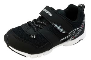 ＼ポイント10倍／≪5500円 福袋対象商品≫ スーパースター SUPERSTAR 女の子 子供靴 キッズ ジュニア スニーカー バネのチカラ。 ベルクロ ローカット パワーバネ ムーンスター SS K1013 ブラック 黒 サックス 最強翌日配送 evid