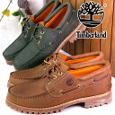 ティンバーランド Timberland メンズ モカシン オーセンティック ハンドソー ボートシュー カジュアルシューズ 3EYE 靴 TB0A284N ラスト TB0A284Y ダークグリーン 送料無料 あす楽 evid 6