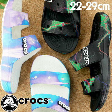 【あす楽】クロックス crocs メンズ レディース サンダル アウト オブ ディス ワールドサンダル コンフォートサンダル カジュアルシューズ 靴 207248 0GZ ブラック/ライトニングボルト 90H マルチ evid 【p】 |3