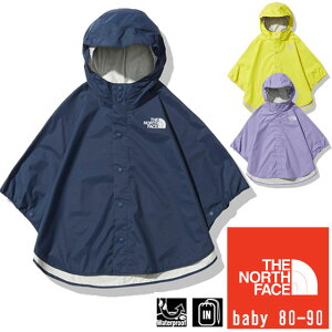 【あす楽】ザ・ノースフェイス THE NORTH FACE レインコート キッズ ベビー NPB12101 ポンチョ 男の子 女の子 雨具 カッパ 防水 撥水 フード リフレクター 反射材 アウトドア キャンプ 遠足 通園 紺 黄 紫 【送料無料】 evid【p】