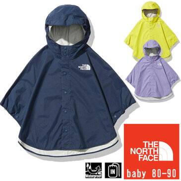 【あす楽】ザ・ノースフェイス THE NORTH FACE レインコート キッズ ベビー NPB12101 ポンチョ 男の子 女の子 雨具 カッパ 防水 撥水 フード リフレクター 反射材 アウトドア キャンプ 遠足 通園 紺 黄 紫 【送料無料】 evid