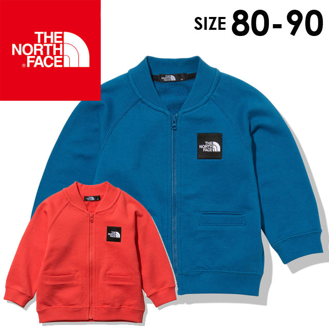 【あす楽】ザ・ノースフェイス THE NORTH FACE アウター ベビー キッズ NTB11961 スウェットロゴジャケット ブルゾン 長袖 ウェア トップス ベビー用品 赤ちゃん 男の子 女の子 出産祝い キャンプ アウトドア 青 赤 オーガニックコットン100％ 【送料無料】 evid |6