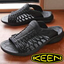 \ポイント7倍/キーン KEEN ユニーク スニーク スライド メンズ サンダル スライドサンダル シャワーサンダル ブラック 黒 アウトドア カジュアルシュー...