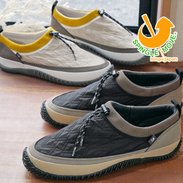 送料無料 スピングルムーブ SPINGLE MOVE メンズ スリッポン スニーカー 撥水 モックシューズ 靴 SPM-1303 ブラック 黒 ベージュ アウト...