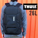 スーリー THULE バッグ メンズ レディース アクセント バックパック 26L 3204816 デイパック リュックサック ノートパソコン タブレット PCスリーブ サングラス 通勤 通学 収納 多機能 ブラック 黒 TACBP2316 送料無料 evidr